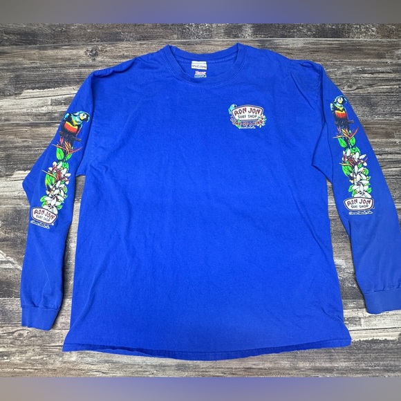 Hanes Other - Ron Jon Surf Shop Long Sleeve Tee - Y2K Parrot Graphic - 2XL - GUC